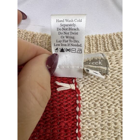 VTG Coldwater Creek Flight Of Heart Cardigan Sweater Sz S Cottagecore Grandma - Picture 9 of 11